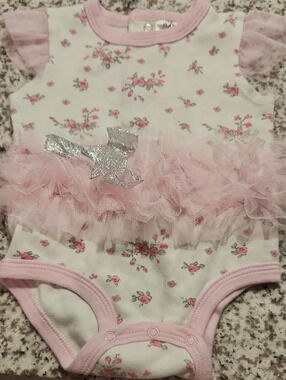 Baby Essentials Floral Tutu Baby Bodysuit Baby 6M